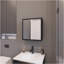 Armoire à pharmacie Morenci avec miroir inclus et 1 porte, noir-1125616249