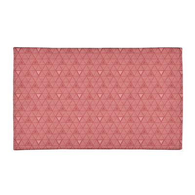 Tapis trichrome à la main corail/zone saumon