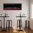 Symple Stuff Electric Fireplace - 72 Inch LED Wall or Recessed Fireplace Heater with Front Vent,10 Ember Colors, Touchscreen, and Remote
