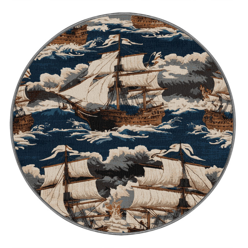  Tapis nautique lavable, Rond 6 pi