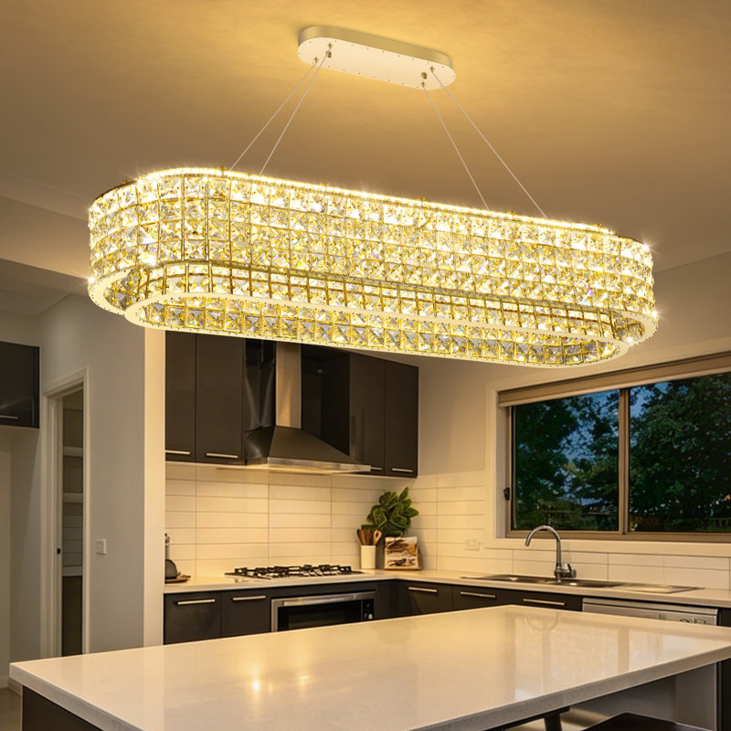 Lustre moderne pour salle à manger doré, Gold