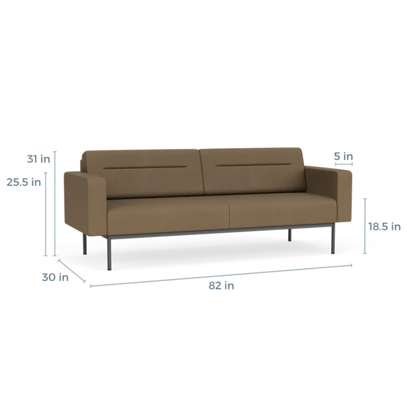 Canapé de réception Darsey, Sans alimentation, Patriot Plus taupe, Gris anthracite
