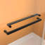 Porte de douche coulissante double sans cadre de 56 à 60 po x H 79 po avec fermeture en douceur et verre trempé amélioré-73009478