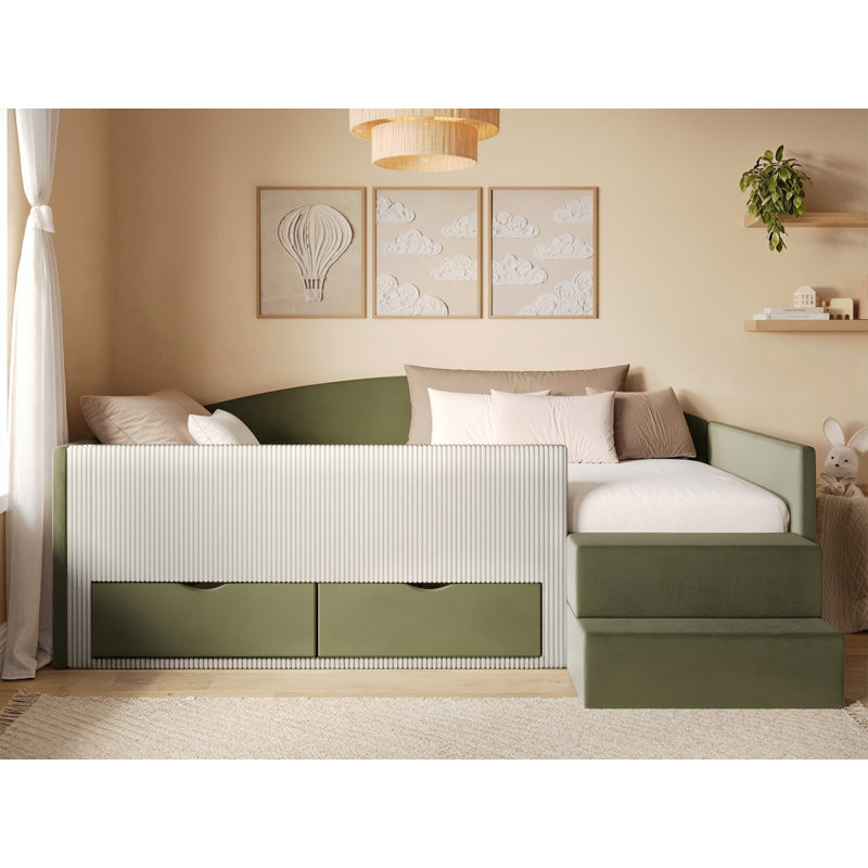Upholstered Daybed, Green