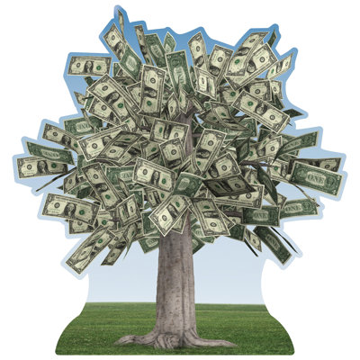 Accroche en carton de l’arbre money