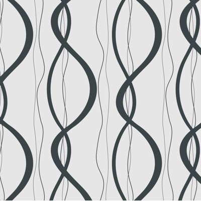 Ribbons and Chains Abstract Vinyl Matte Wallpaper Roll by Jamie Graney