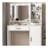 Vanity Desk With Mirror & Light, Large Drawer Three Level Storage Dresser, 3 Lighting Modes Adjustable Brightness, Bedroom Dressing Table(White)-841285189