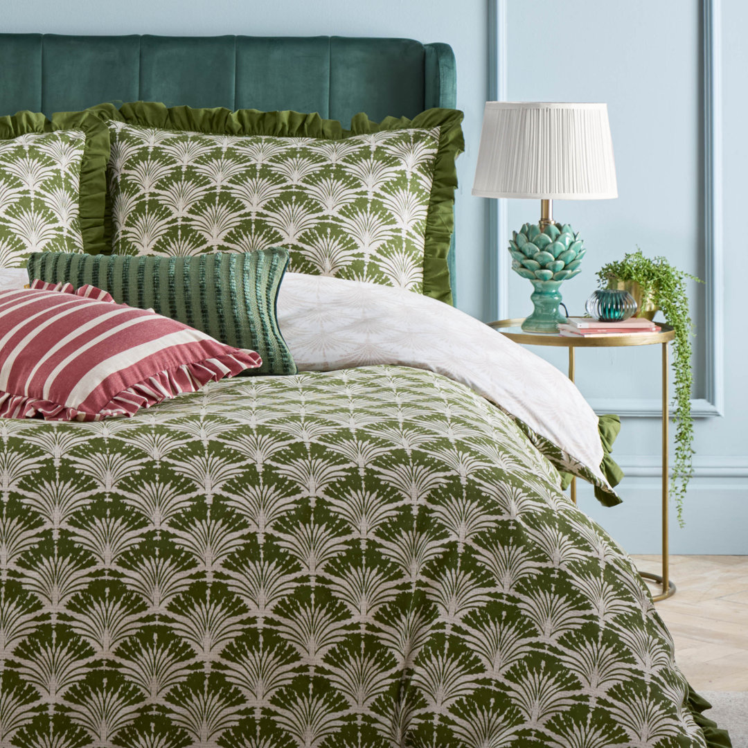 Deco Palm Polyester Duvet Cover Set Set