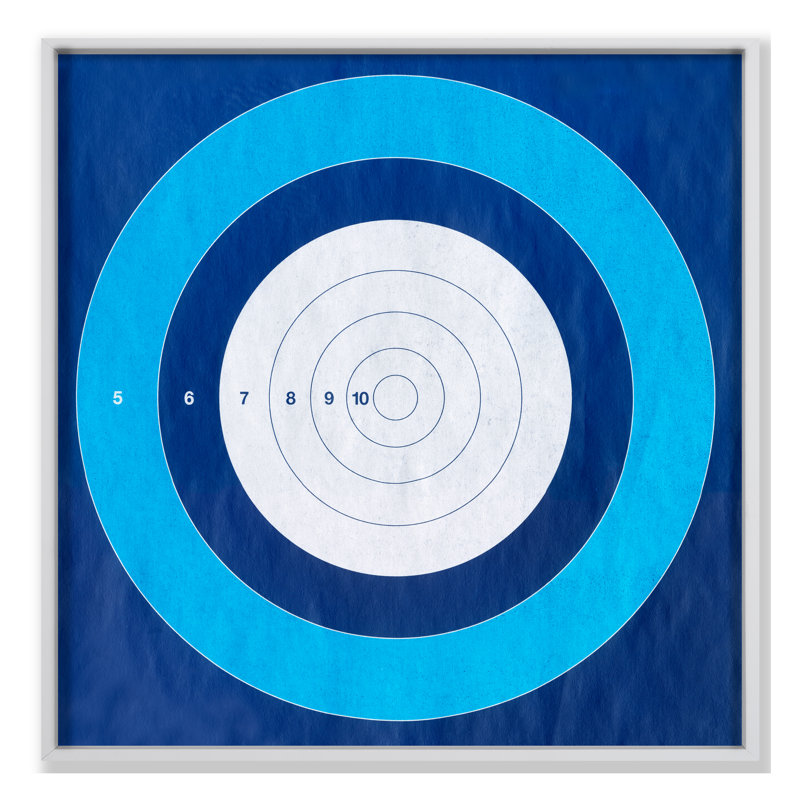 Target Blue White Print by Dunker, Chris, 32" H x 32" W