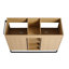 Meuble-lavabo autoportant 48 po avec double lavabo en résine, 2 portes à fermeture douce et 3 tablettes de rangement ouvertes