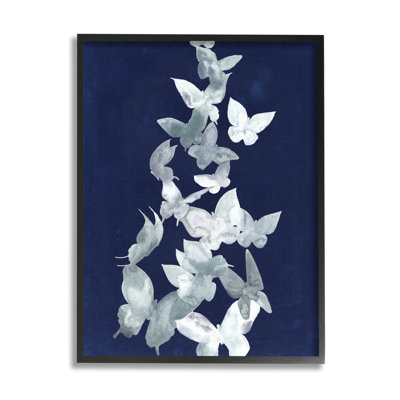 " Abstract Butterflies Swarm " by Grace Popp Painting Print
