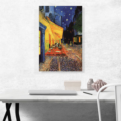 «Cafe Terrace At Night 1888» par Vincent Van Gogh - peinture sur toile tendue