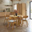 4 -Person Rubberwood Solid Wood Dining Set-617184947