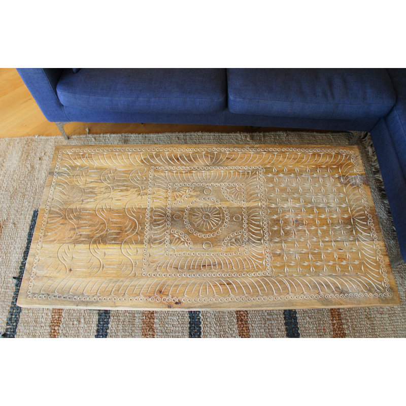 Reneau Solid Wood Sled Coffee Table