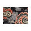 Geometric Area Rug in Black/Rust