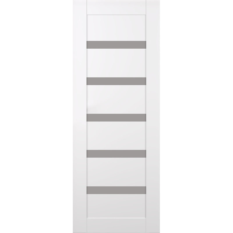 Dalle de porte intérieure en bois givré Elira, 35,8125 po x 95,24 po, Blanc neige
