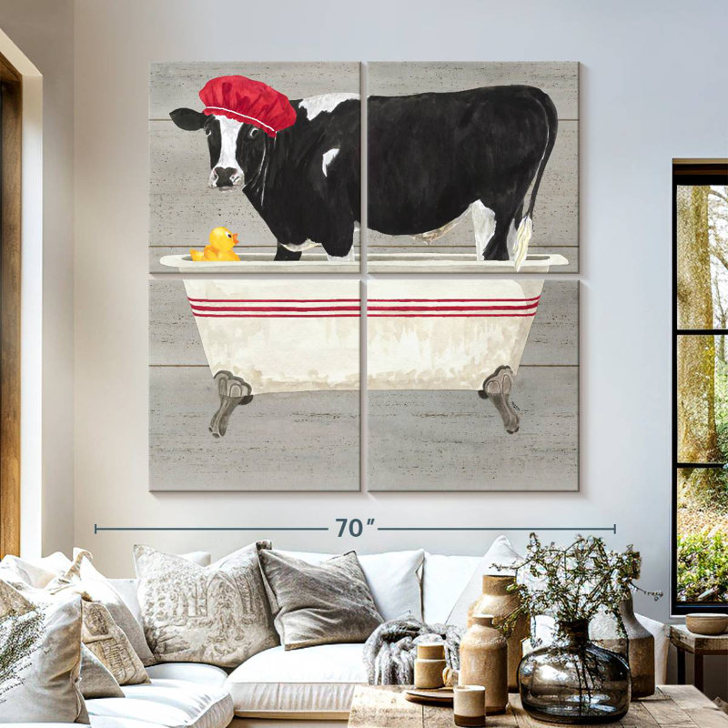 Ketti Bath Time For Cows Tub, 57" H x 57" W