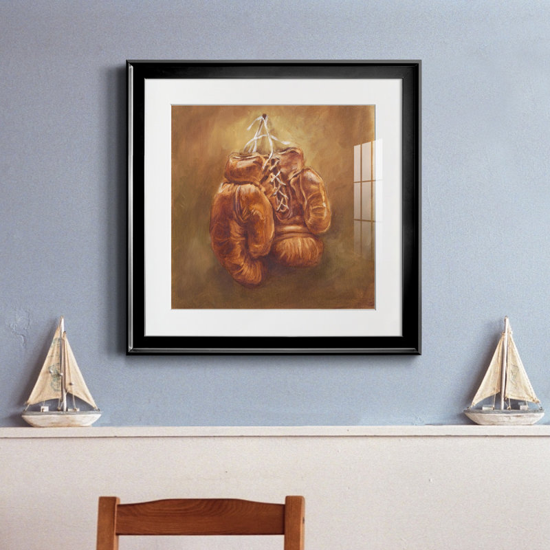 «Rustic Sports I», reproduction encadrée de qualité supérieure - prête à être accrochée, H 30,5 po x l 30,5 po x P 1,5 po