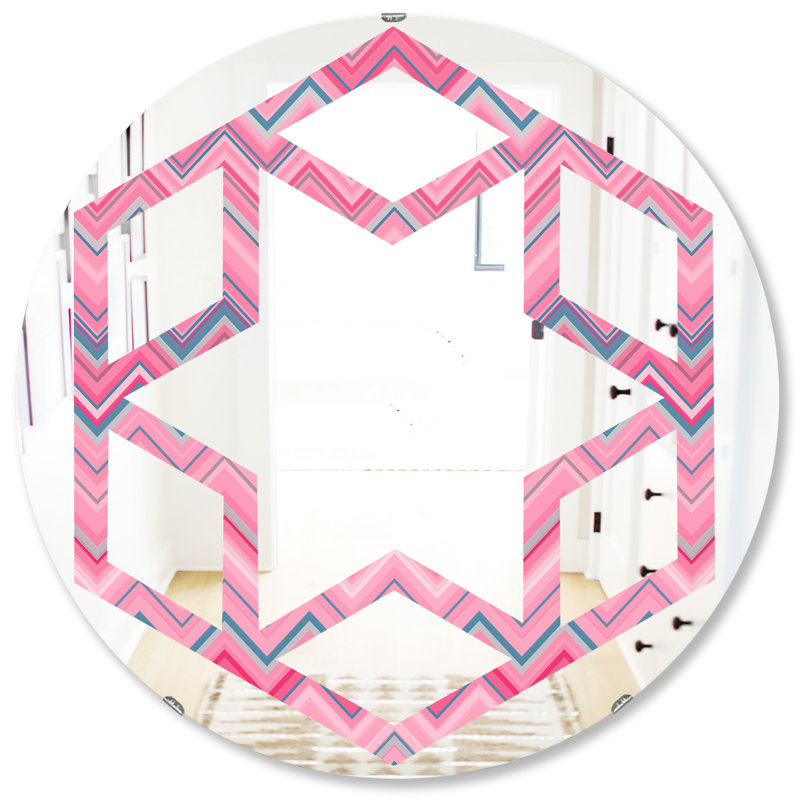 Miroir mural abstrait moderne et contemporain, 31,5 po x 31,5 po