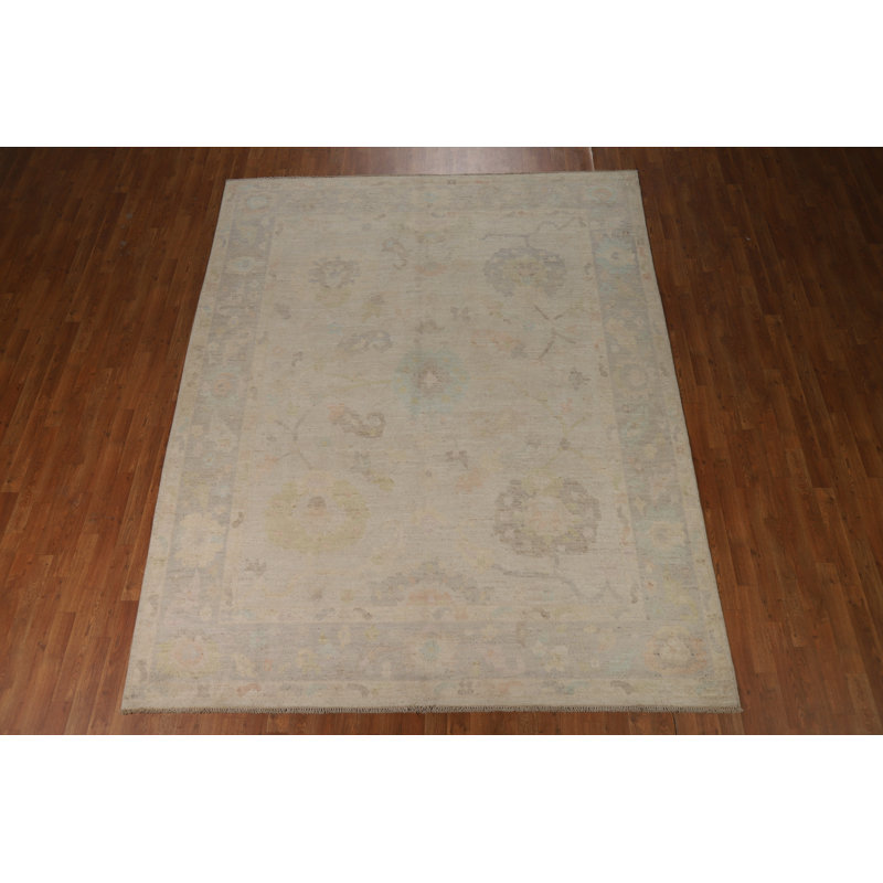 Vegetable Dye Oushak Turkish Area Rug 10