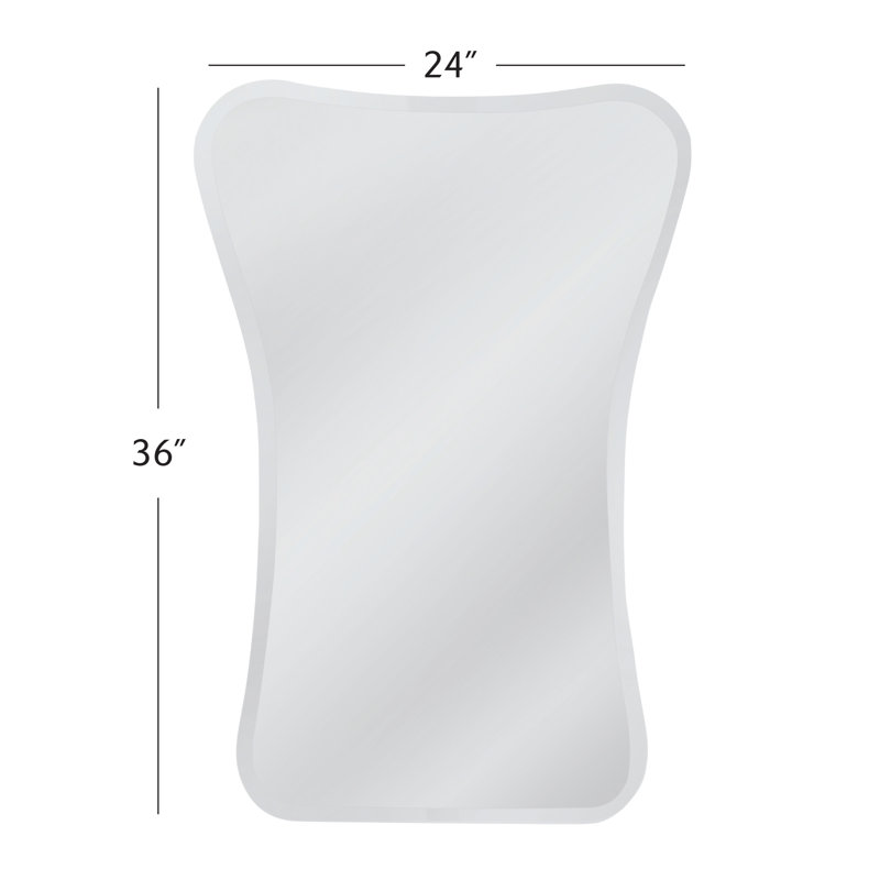 Sullivan Hourglass Wall Mirror with Rounded Corners – Modern Style