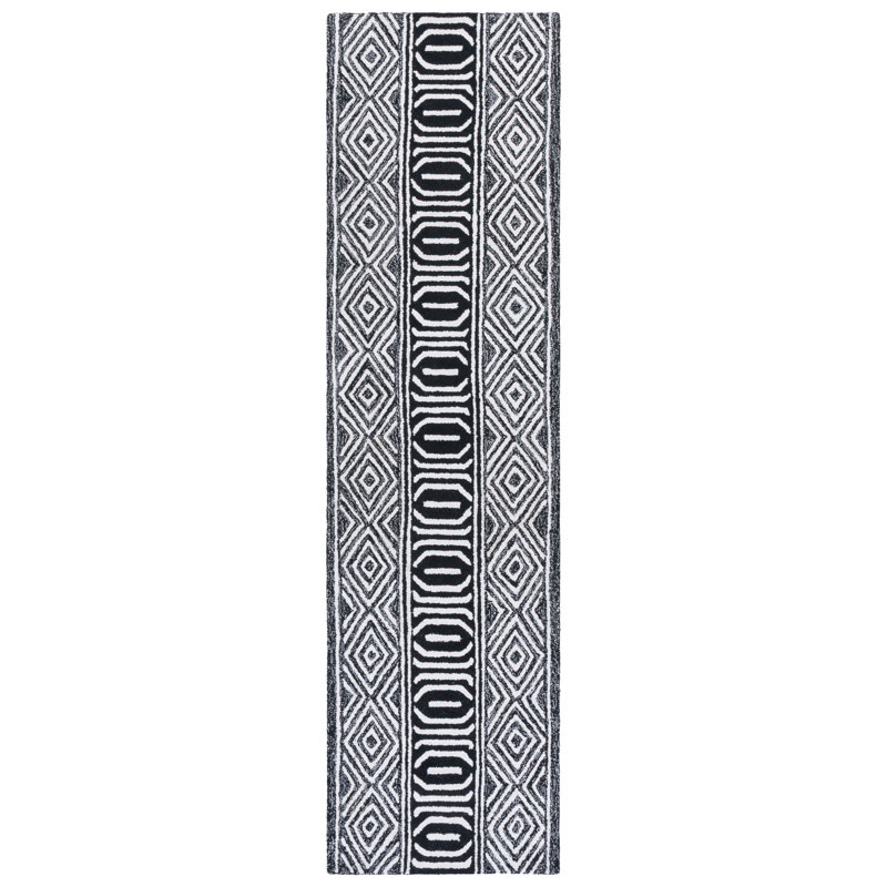 Icia Hand Tufted Performance Geometric Rug, Runner 2'3" x 9'