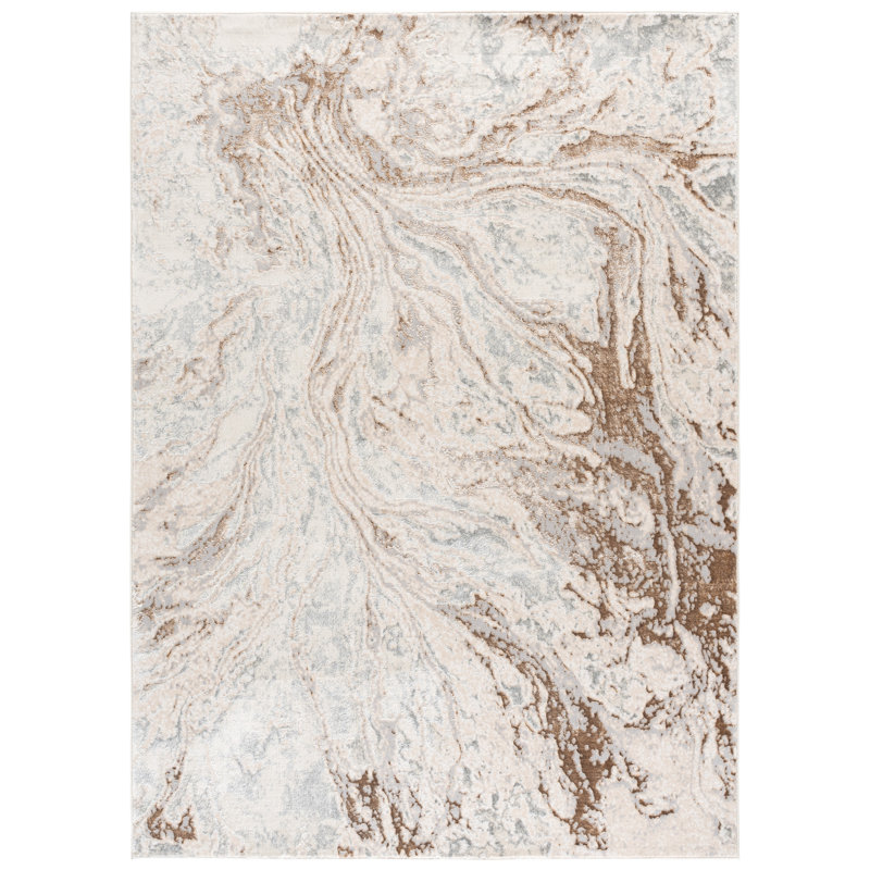 Kayliann Performance Abstract Rug, Oval 7' x 10'