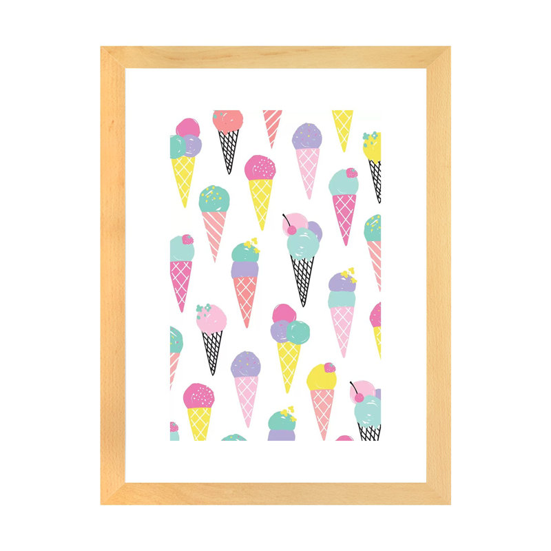 «Sunshine Vibes» par Angela Nikeas - impression d'art graphique, H 24 po x l 16 po x P 1 po, Toile avec cadre en bois beige