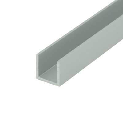Outwater Satin Finish 7/16'' Inside Dimension Aluminum U-Channel 48'' Length (Pack Of 3) Alu547-S C-Channel