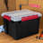 Sterilite 8.5 Gal Gasket Box, Stackable Storage Container w/ Lid, Black, 8 Pack