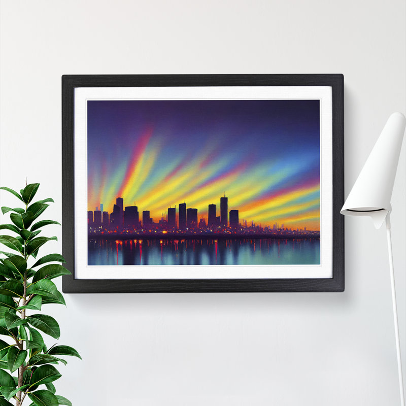 Daring Skyline Architecture - Framed Print, Black, 25cm H x 34cm W x 2cm D