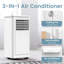 Climatiseur portatif: Refroidit 450 pieds carrés, ventilateur / déshumidificateur / modes de sommeil, touche tactile et télécommande, minuterie 24 heures pour la maison-125938873