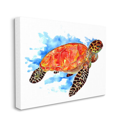«Bold Orange Nautical Turtle», art mural par Sebastian Grafmann