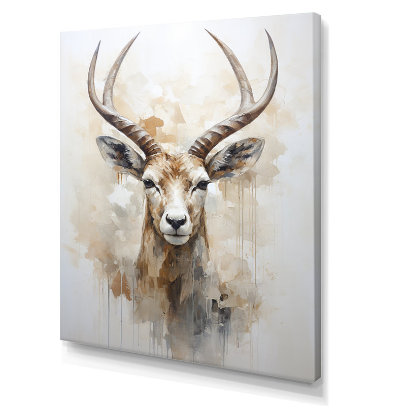 Minimalisme antilope Ibex I, H 32 po x l 24 po x P 1 po, Toile tendue