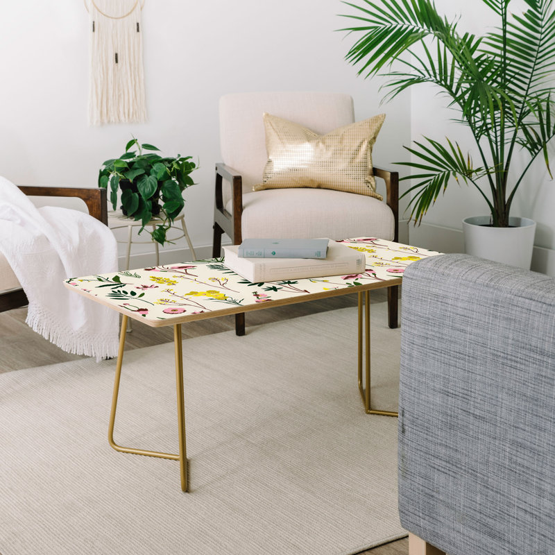 Wildflower Coffee Table, Gold