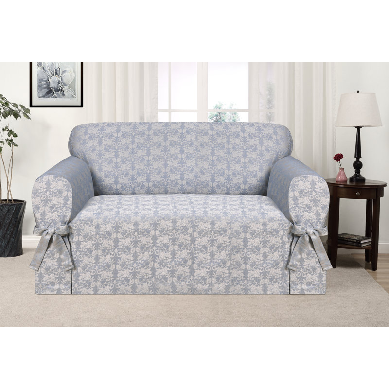 Desert Skies Box Cushion Loveseat Slipcover, Blue
