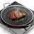 Korean bbq grill pan, 316 stainless steel non-stick griddle plate with honeycomb surface and grill tong, indoor outdoor camping