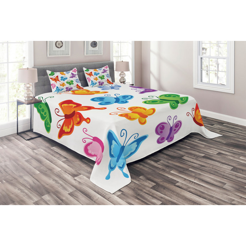 Herbs Polyester Coverlet, King Bedspread + 2 Shams
