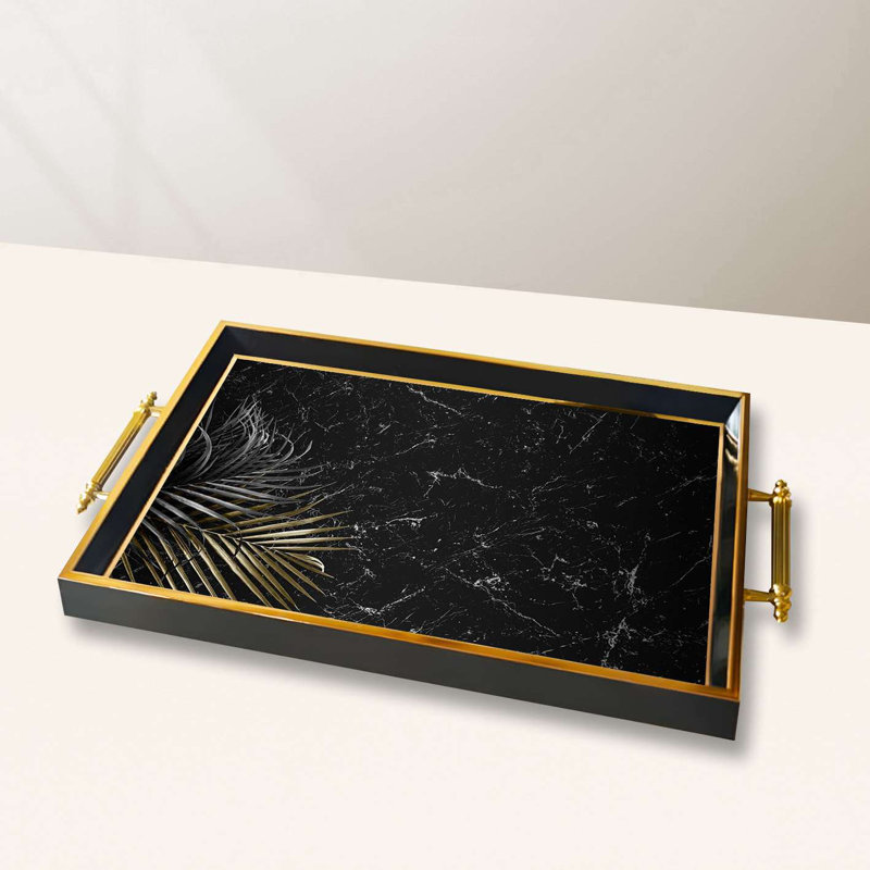 Élégant plateau de service en verre 19,7 x 11,4 x 1,4 pouces | 100% verre de haute qualité | Parfait pour recevoir et servir | Conception élégante et fonctionnelle pour la maison et les fêtes | Durable et facile à nettoyer
