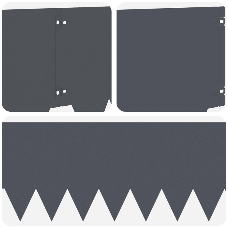 Metal Lawn Edging, 30cm H x 103cm W, Anthracite