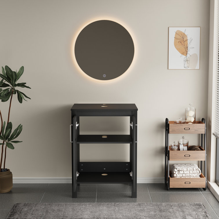 Frenette 24'' Single Bathroom Vanity with Manufactured Wood Top