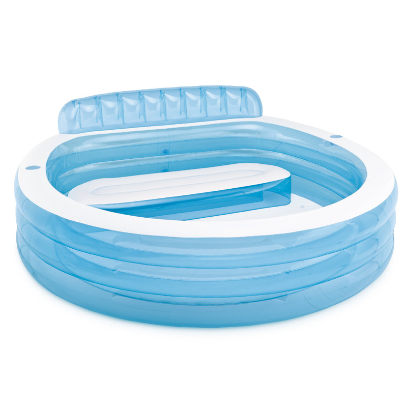 Intex Swim Center Family Lounge Pool for Ages 6+ – Inflatable Pool Lounge for Family Fun