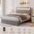 Bed Frame With LED Lights Headboard, Fast-Charging USB Port-1142682467-1142682476