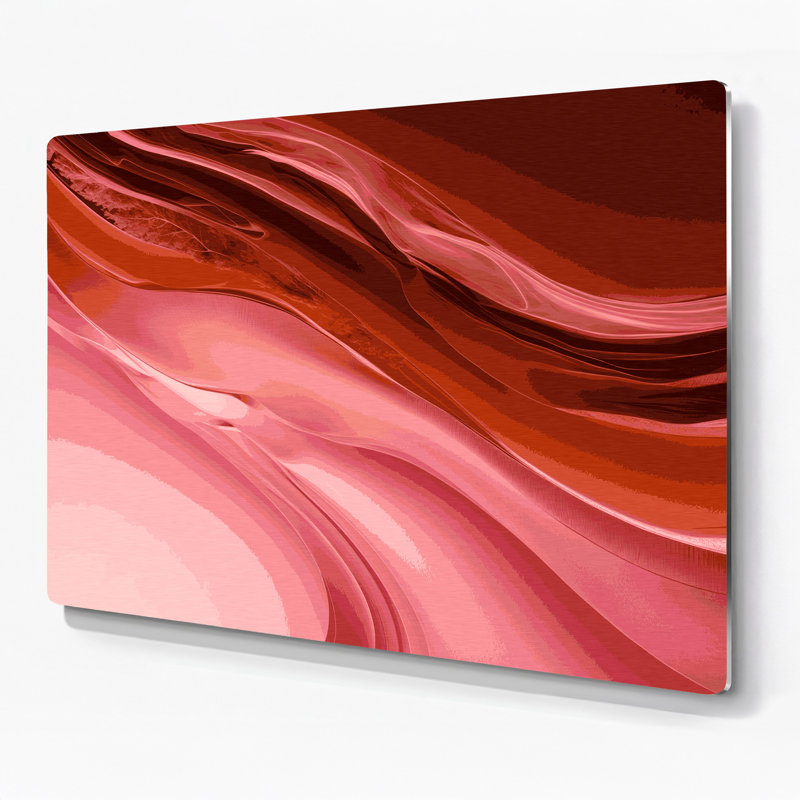 Gradient Abstract 96, art mural en métal rouge, H 20 po x l 24 po