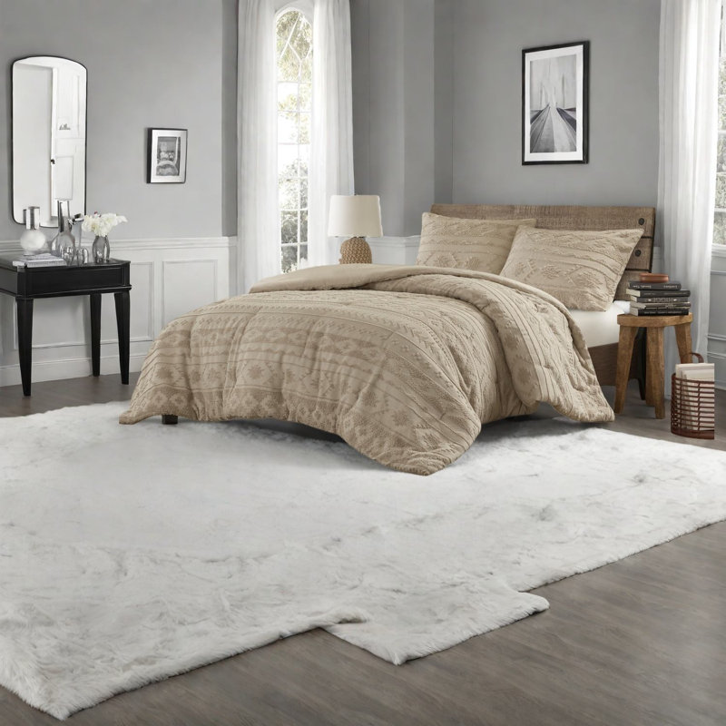 Ensembles de literie surdimensionnés confortables, maison de campagne rustique en chenille de polyester