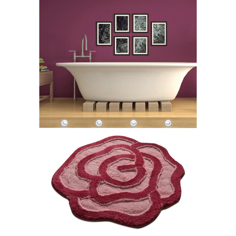 Tapis de bain luxueux en acrylique, antibactérien et antidérapant, 35,4 po de diamètre | 100% acrylique, hauteur des poils: 0,7 à 1,2 po | Lavable à la machine à 86 ° F, conception douce et durable pour la sécurité et le confort de la salle de bain