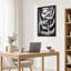 Tableau mural sur toile représentant une rampe en spirale en béton noir et blanc-1701359898
