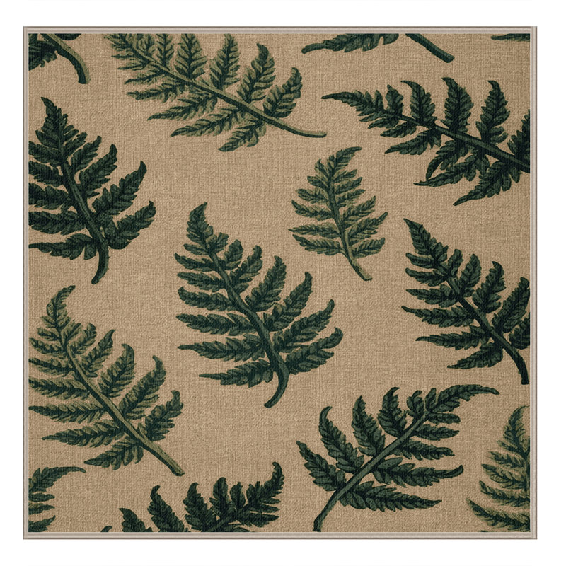 Washable Fiddleheads Vegetables Area Rug, Rectangle 8' x 10'