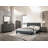 Modern California King Size Bed with Charcoal Polyfiber Tufted Headboard and Platform Frame for Elegant Bedrooms-756078544-756078547