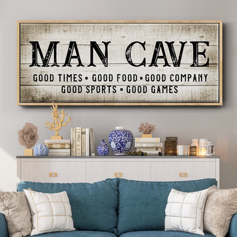 «Man Cave Good Times», toile encadrée